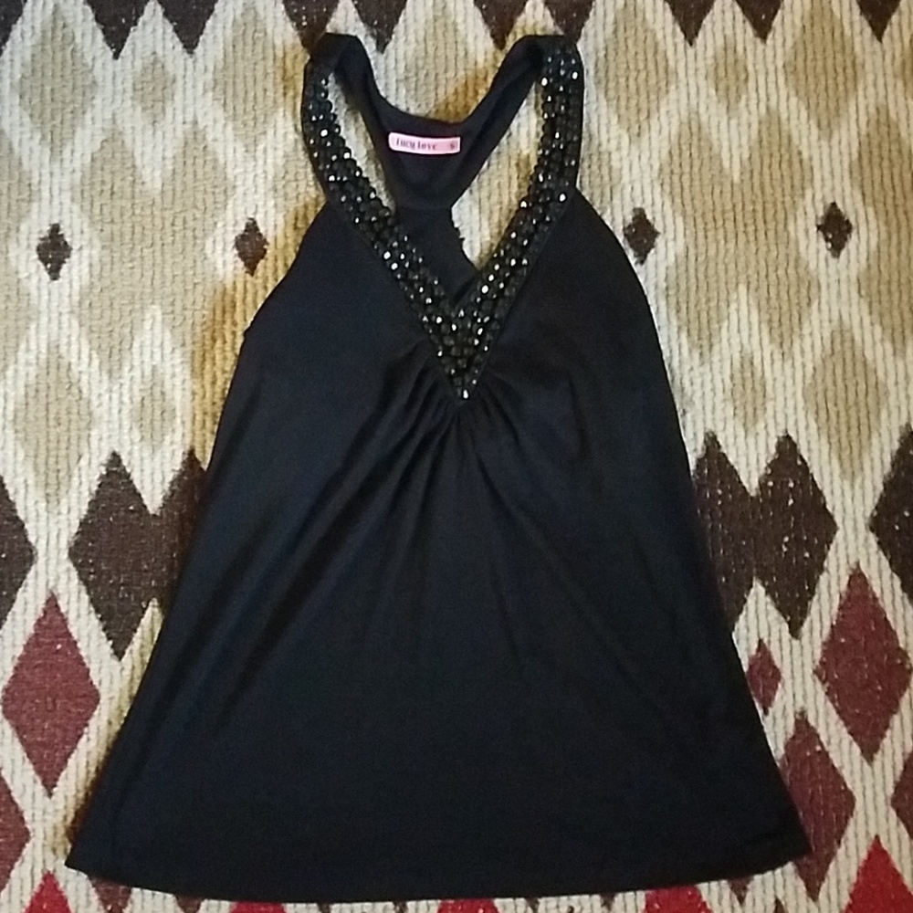 BEADED HALTER w/ built in bra